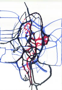 Estudo sobre duas cabeças 01 - Ricardo Carranza